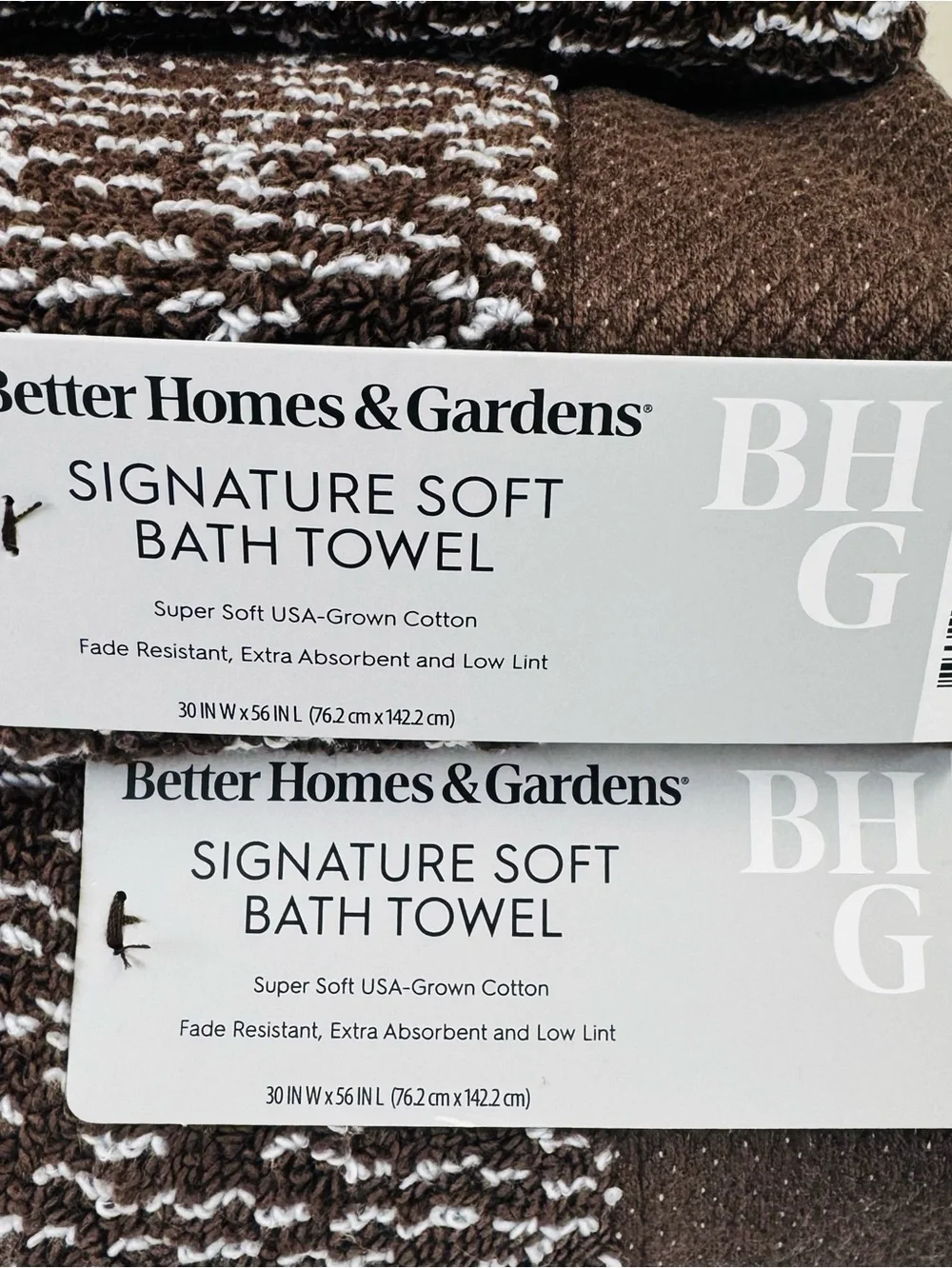 Better Homes & Gardens Signature Soft Cotton Melange 6-pc Bath Towel Set Brown